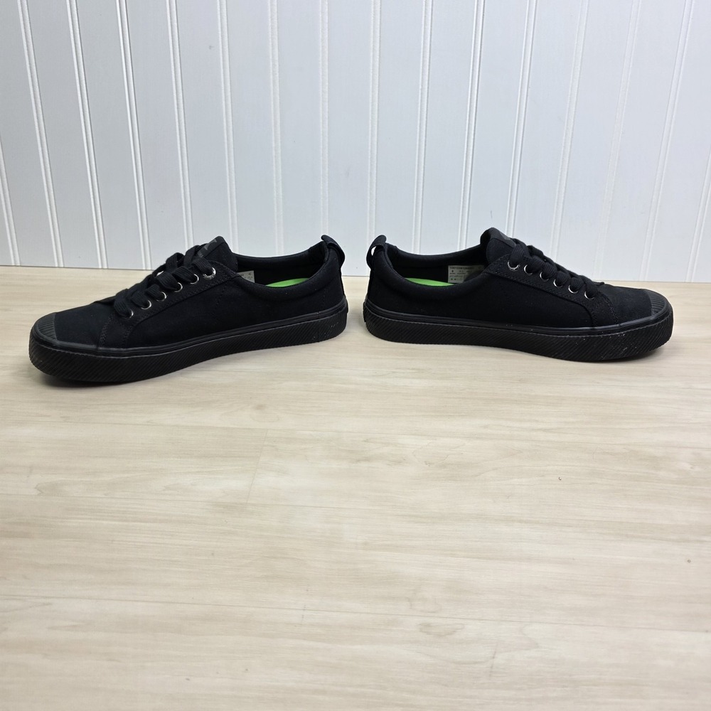Cariuma OCA Low Casual All Black Canvas Low Top Sneakers Women's 9.5 Men's 8 - Picture 7 of 8